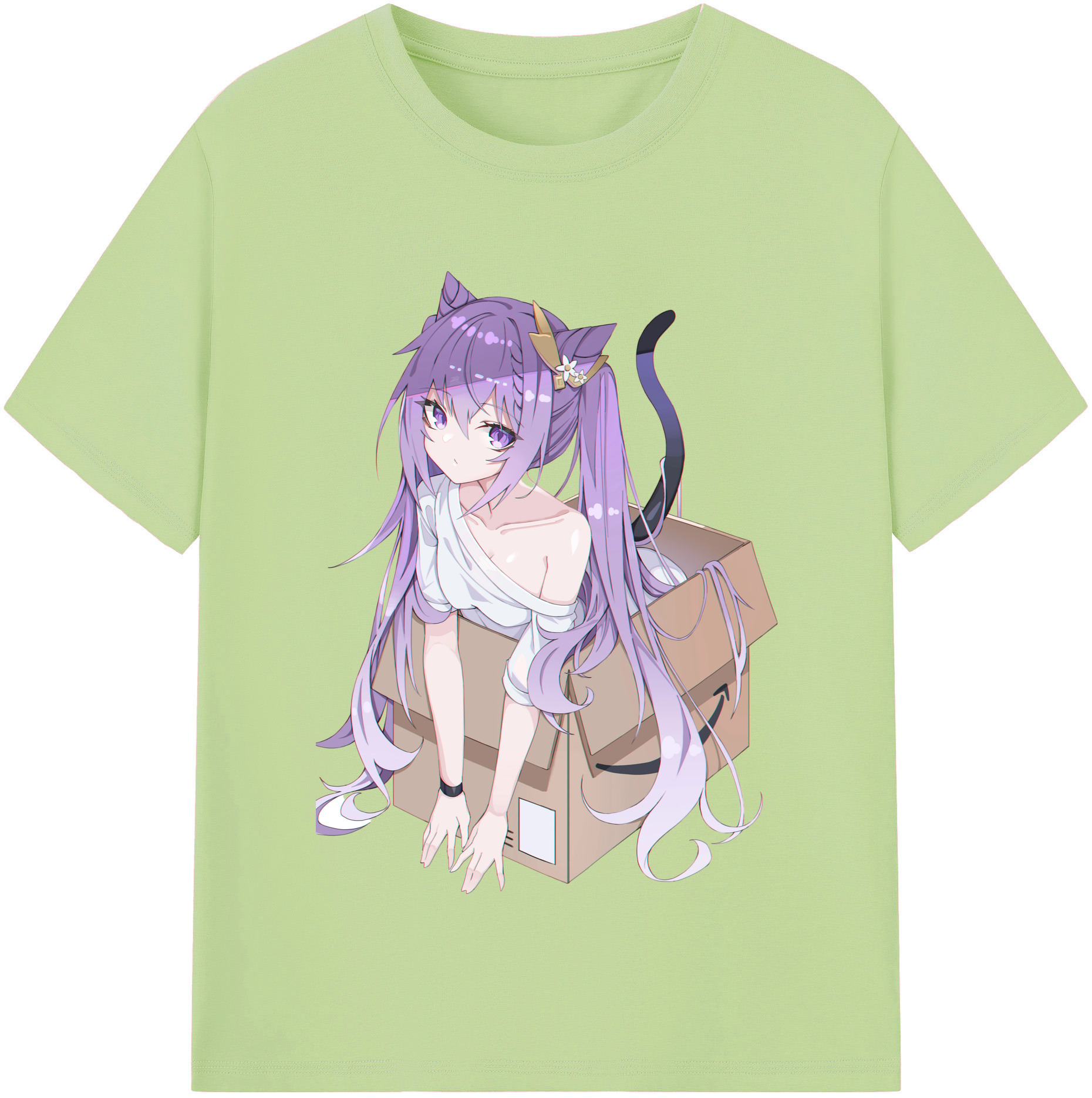 げんし神 刻晴 こくせい genshin Kokusei 綿100％半袖Tシャツ（フロントプリント）